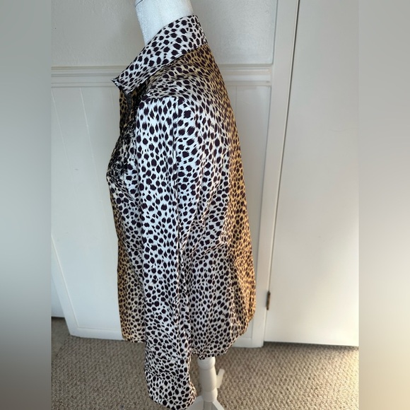 Robert Graham animal print long sleeve 100% cotton size M - Picture 5 of 11